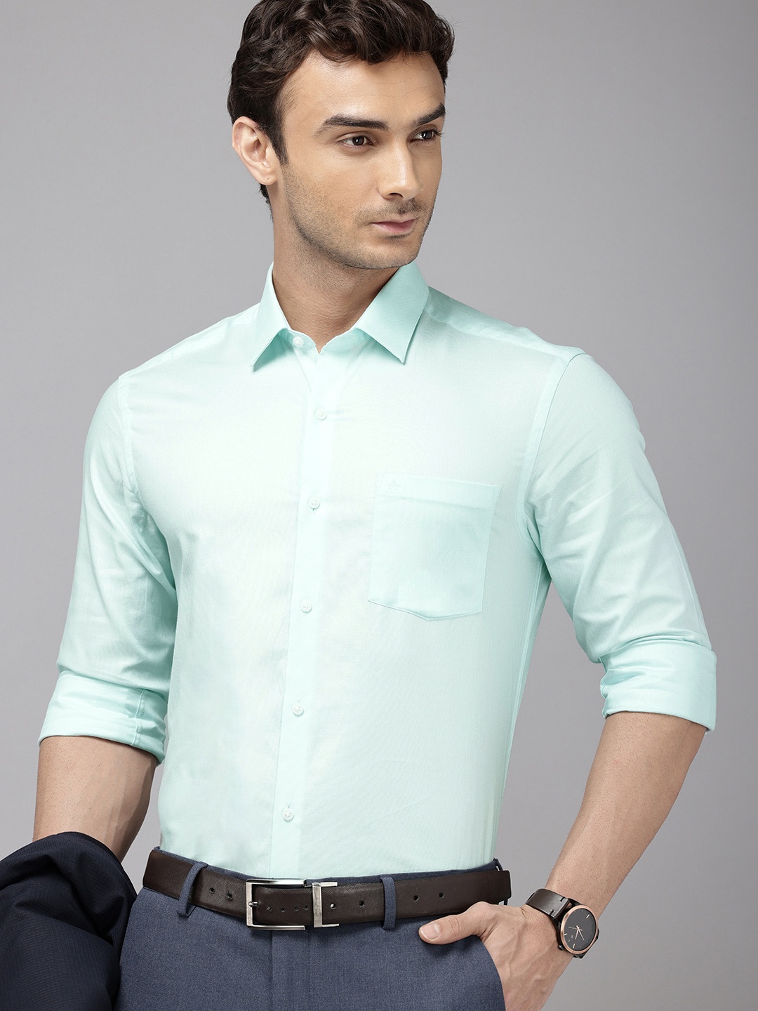 

Arrow Originals Manhattan Slim Fit Pure Cotton Formal Shirt, Turquoise blue