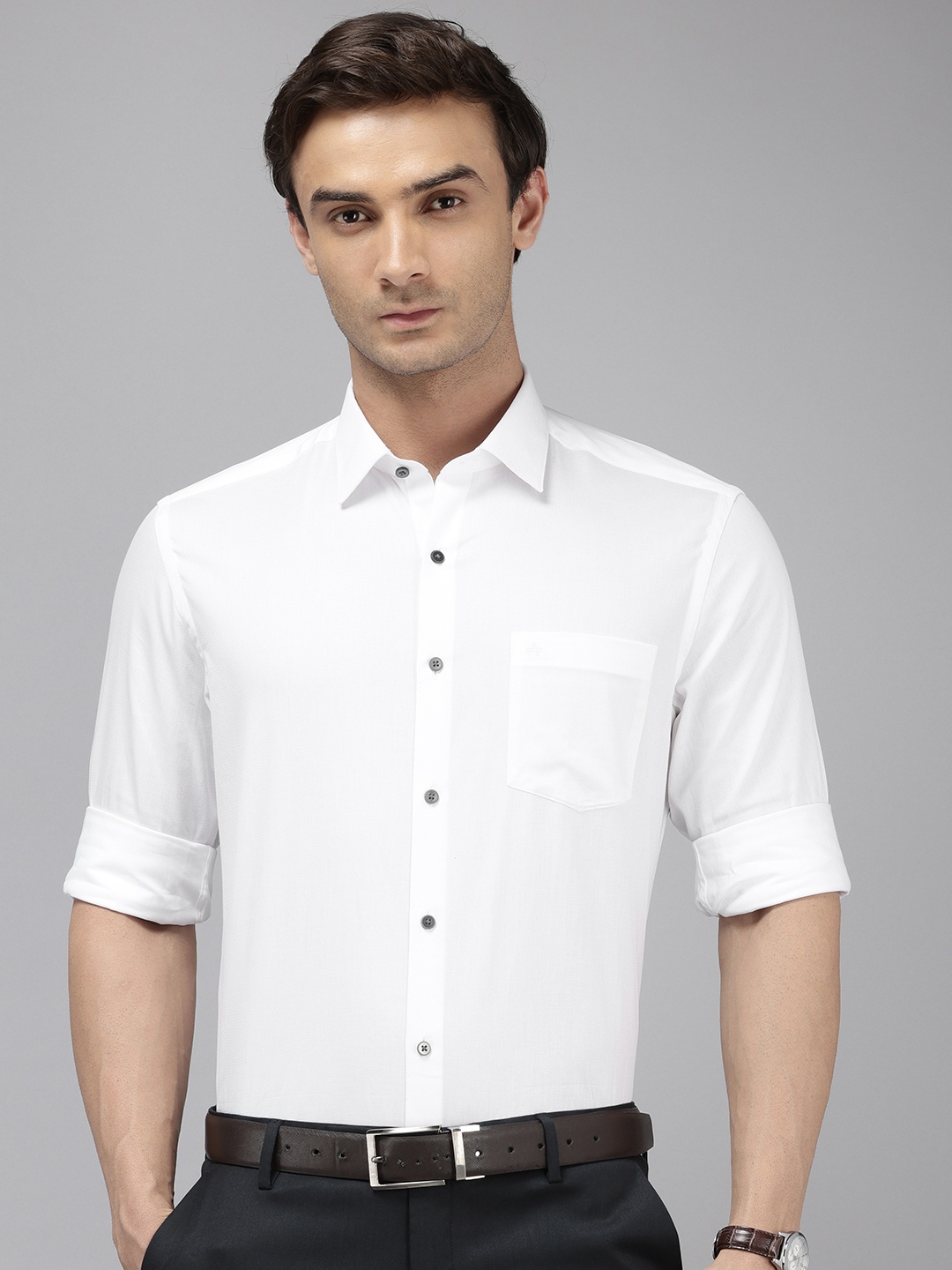 

Arrow Manhattan Slim Fit Opaque Pure Cotton Formal Shirt, White