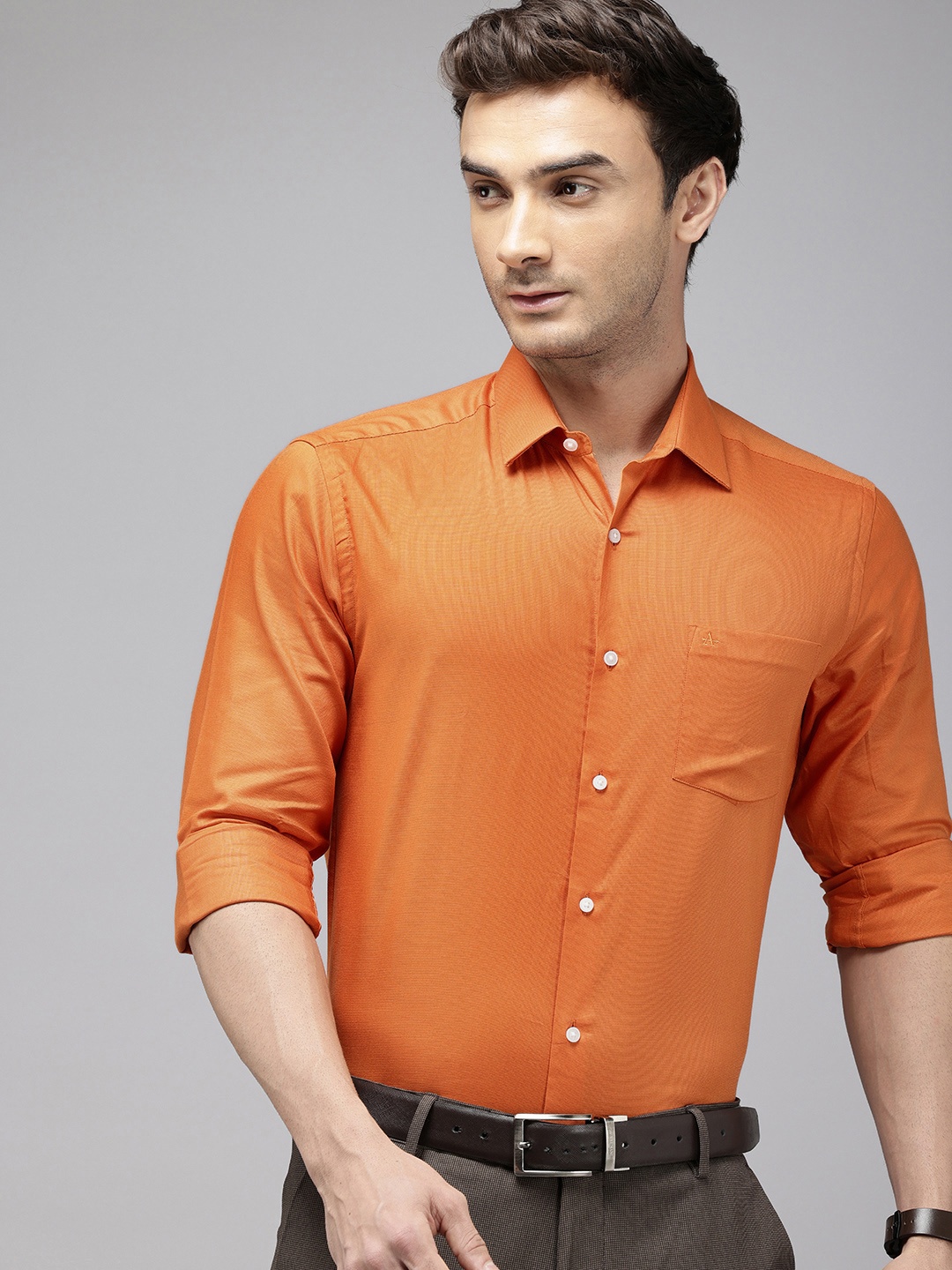 

Arrow Originals Manhattan Slim Fit Pure Cotton Formal Shirt, Orange