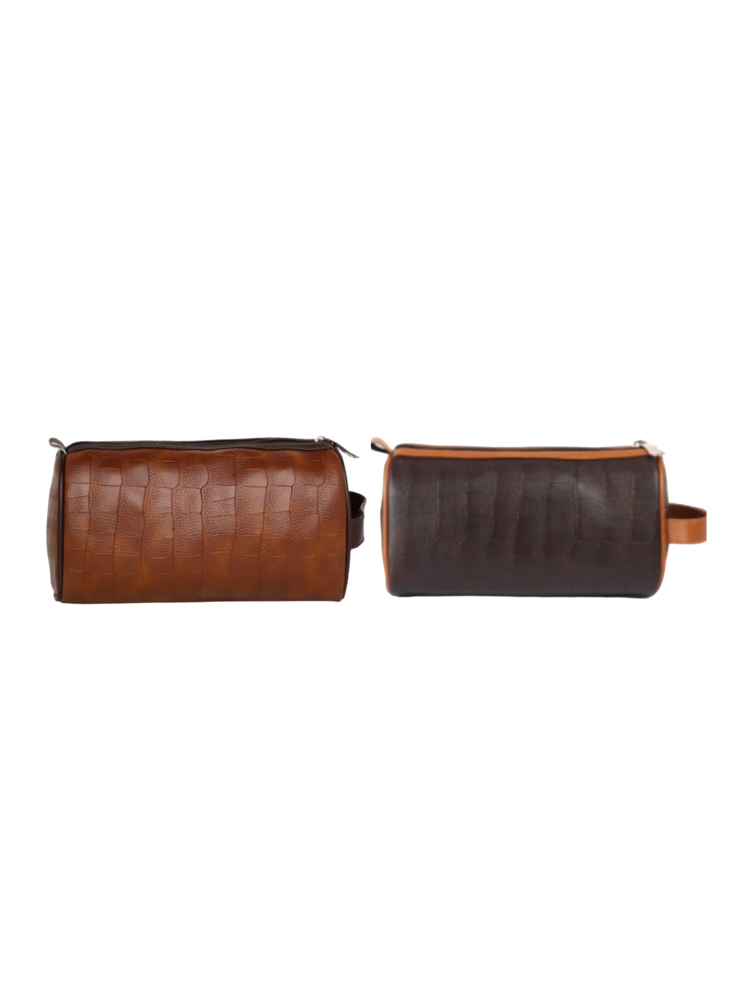 

i-SAC Set of 2 Textured Pouch Travel Accessory, Brown