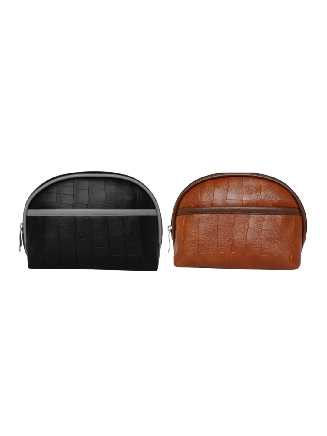 

i-SAC Set of 2 Textured Pouch Travel Accessory, Black