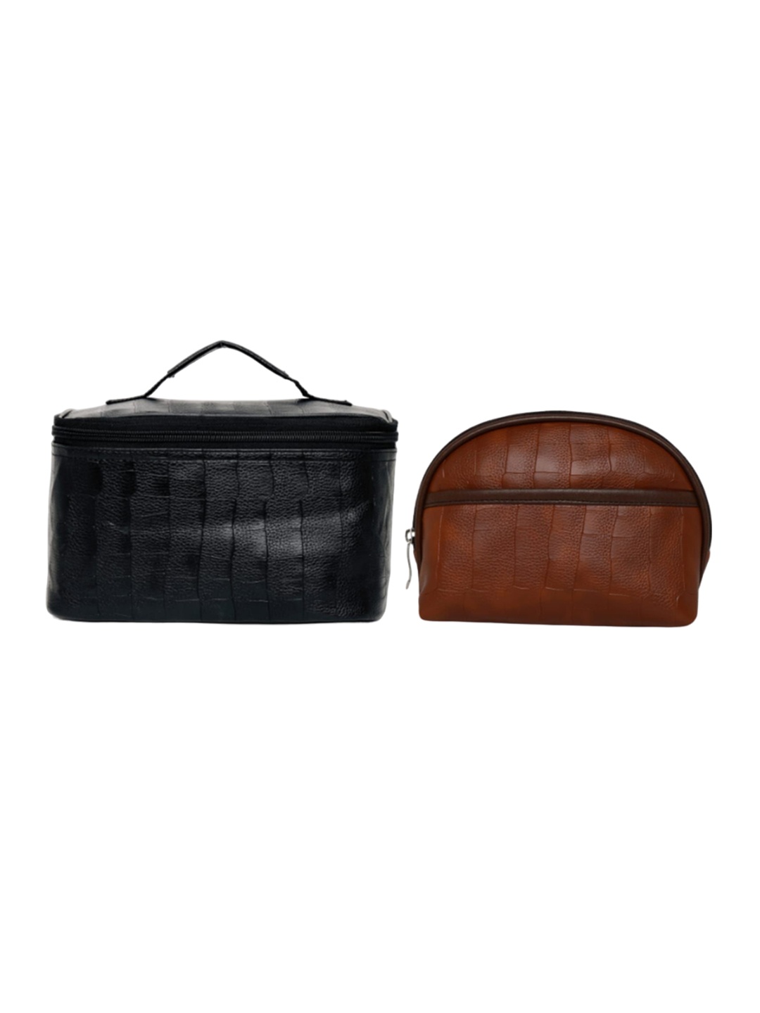 

i-SAC Set of 2 Textured Pouch Travel Accessory, Black
