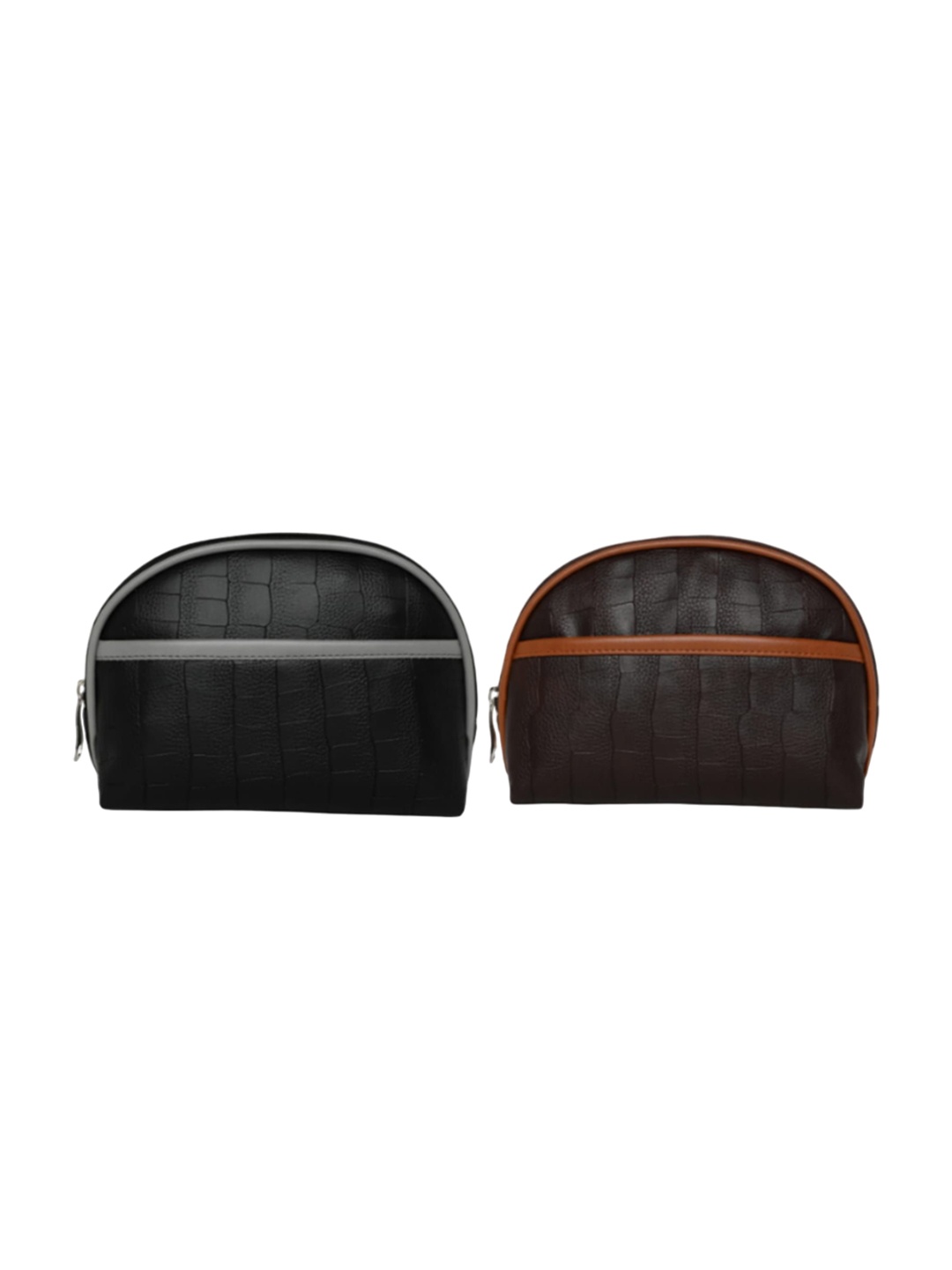 

i-SAC Set of 2 Textured Pouch Travel Accessory, Black