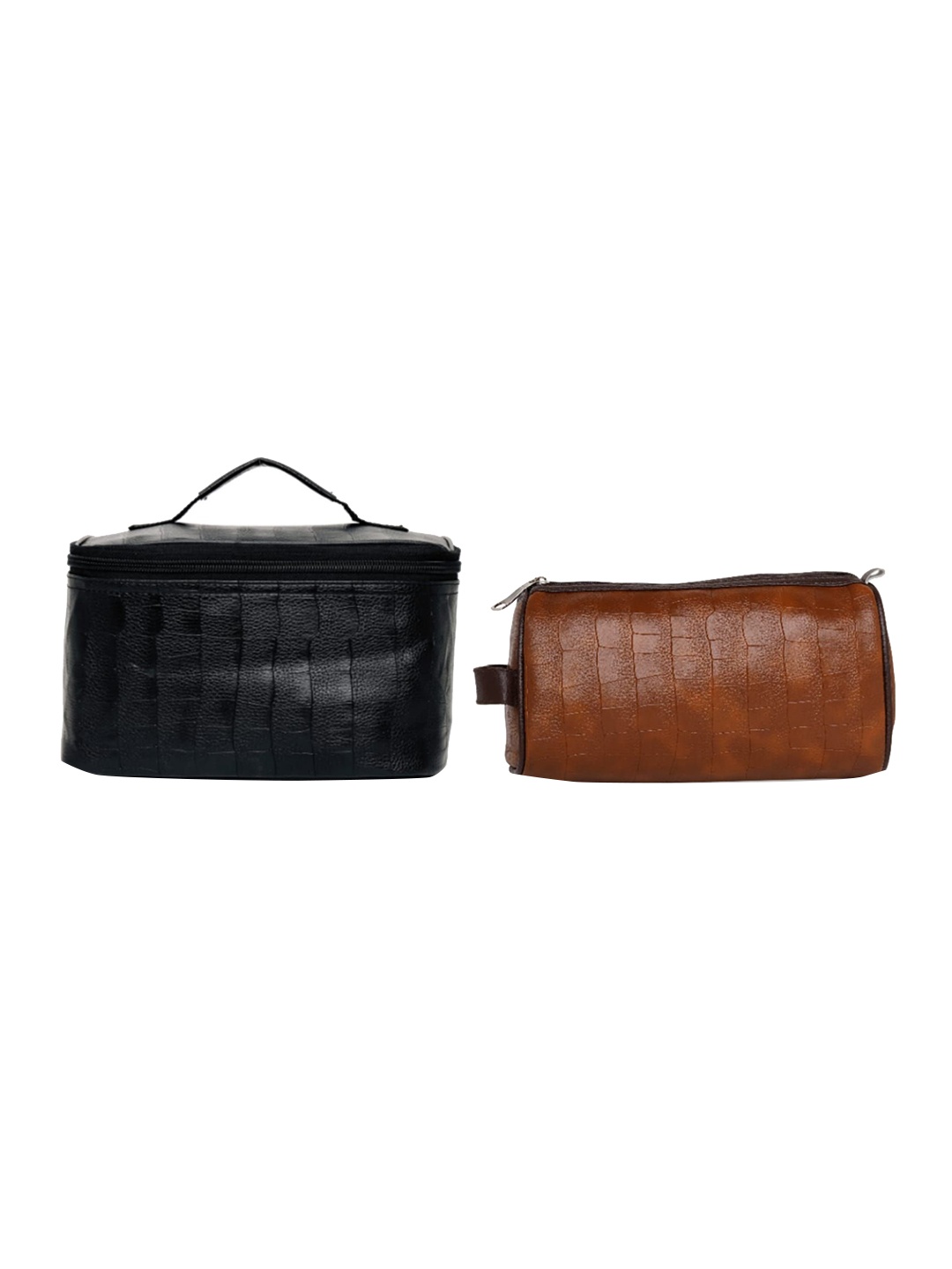 

i-SAC Set of 2 Textured Pouch Travel Accessory, Brown