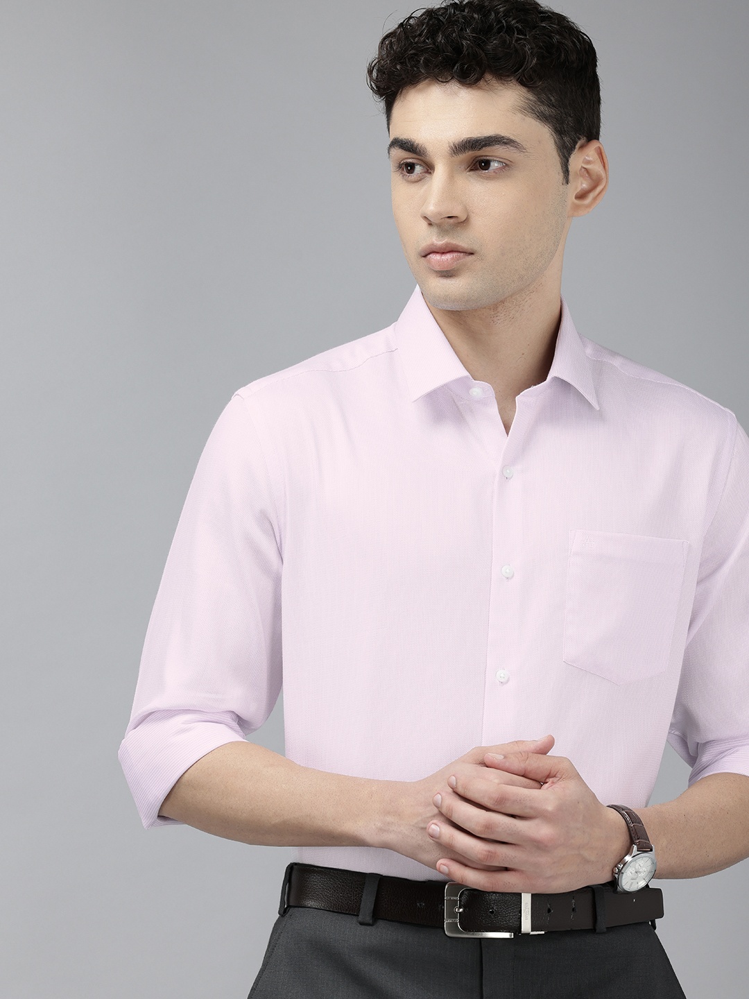 

Arrow Men Original Slim Fit Opaque Formal Shirt, Lavender