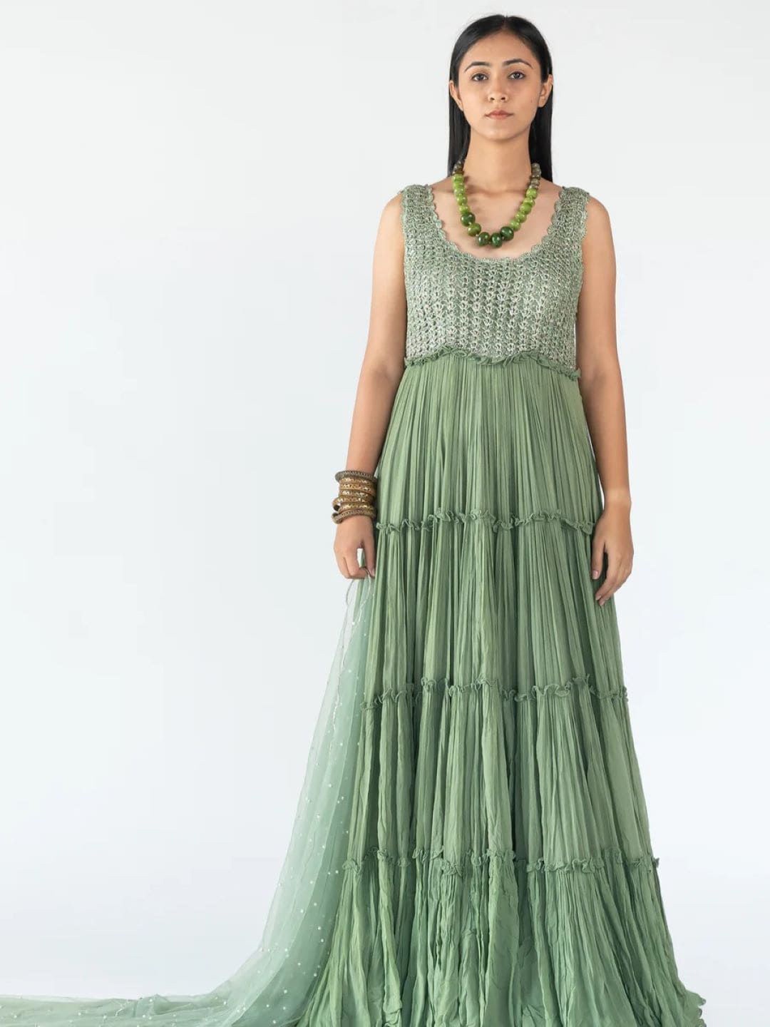 

Nikita Vishakha Georgette Maxi Dress, Green