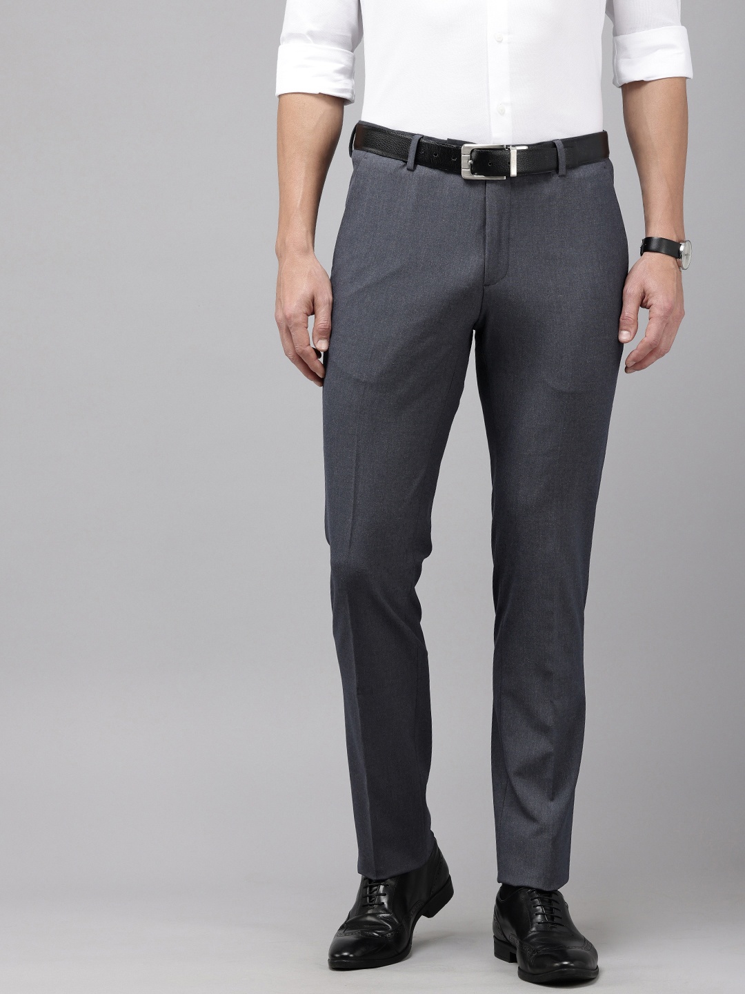 

Arrow Men Originals Hudson Tailored Fit Formal Trousers, Grey