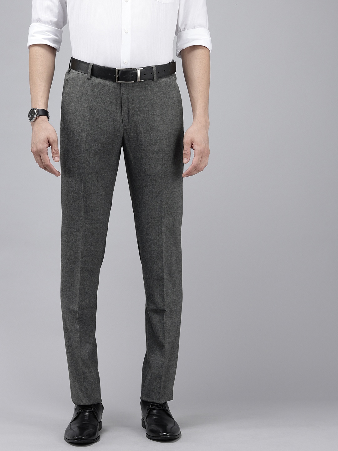 

Arrow Men Tailored Fit Formal Trousers, Grey