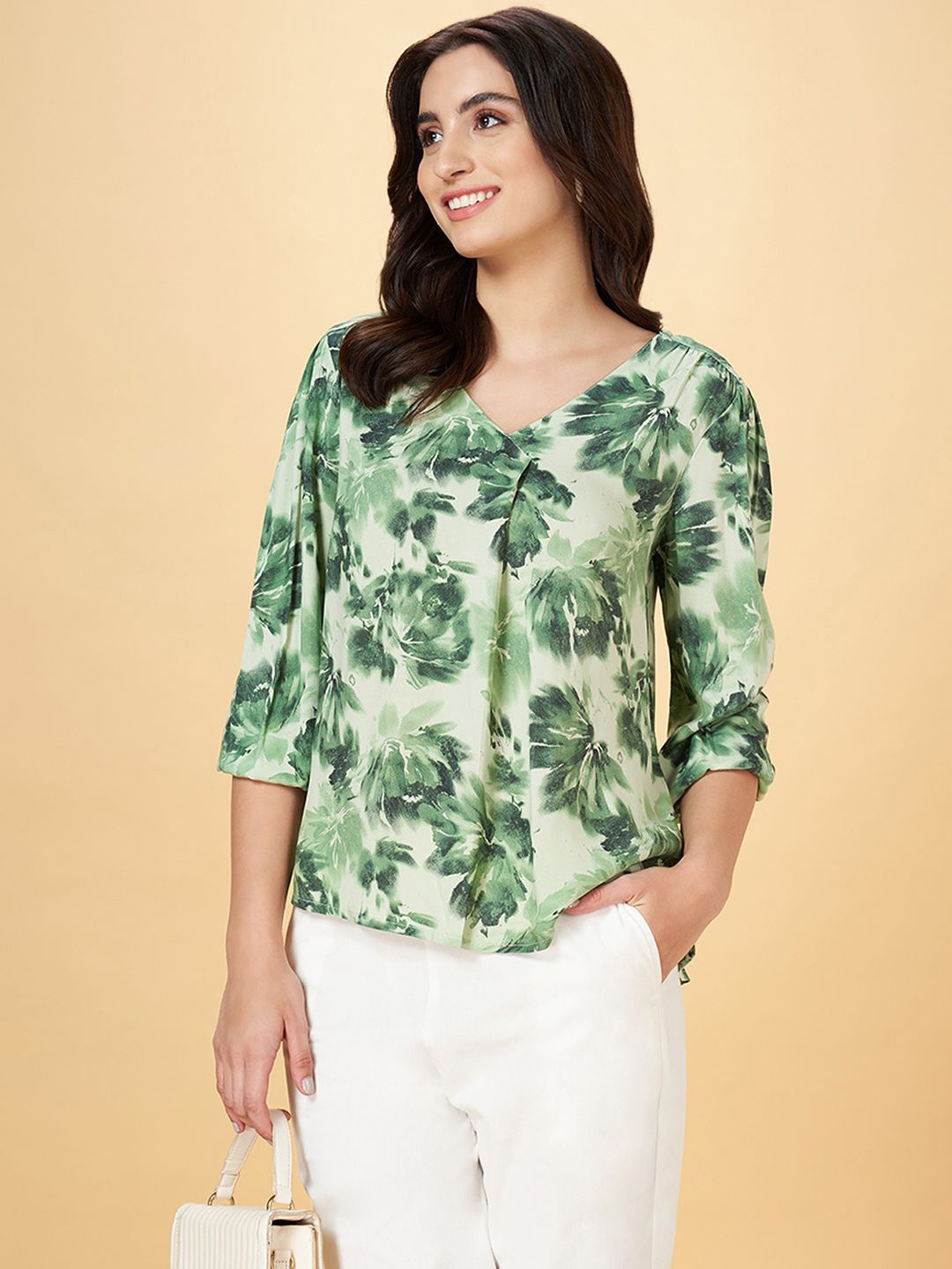

Honey by Pantaloons Printed Long Sleeves Tunic, Green