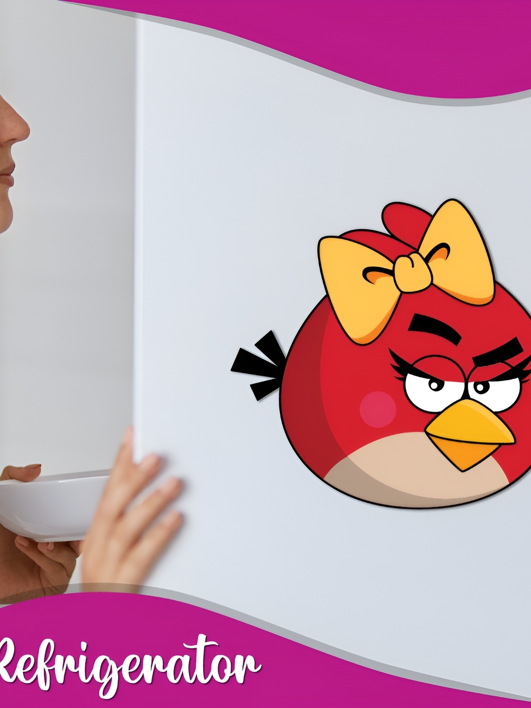 

Bhai Please Red & Yellow Wooden Decorative Magnets