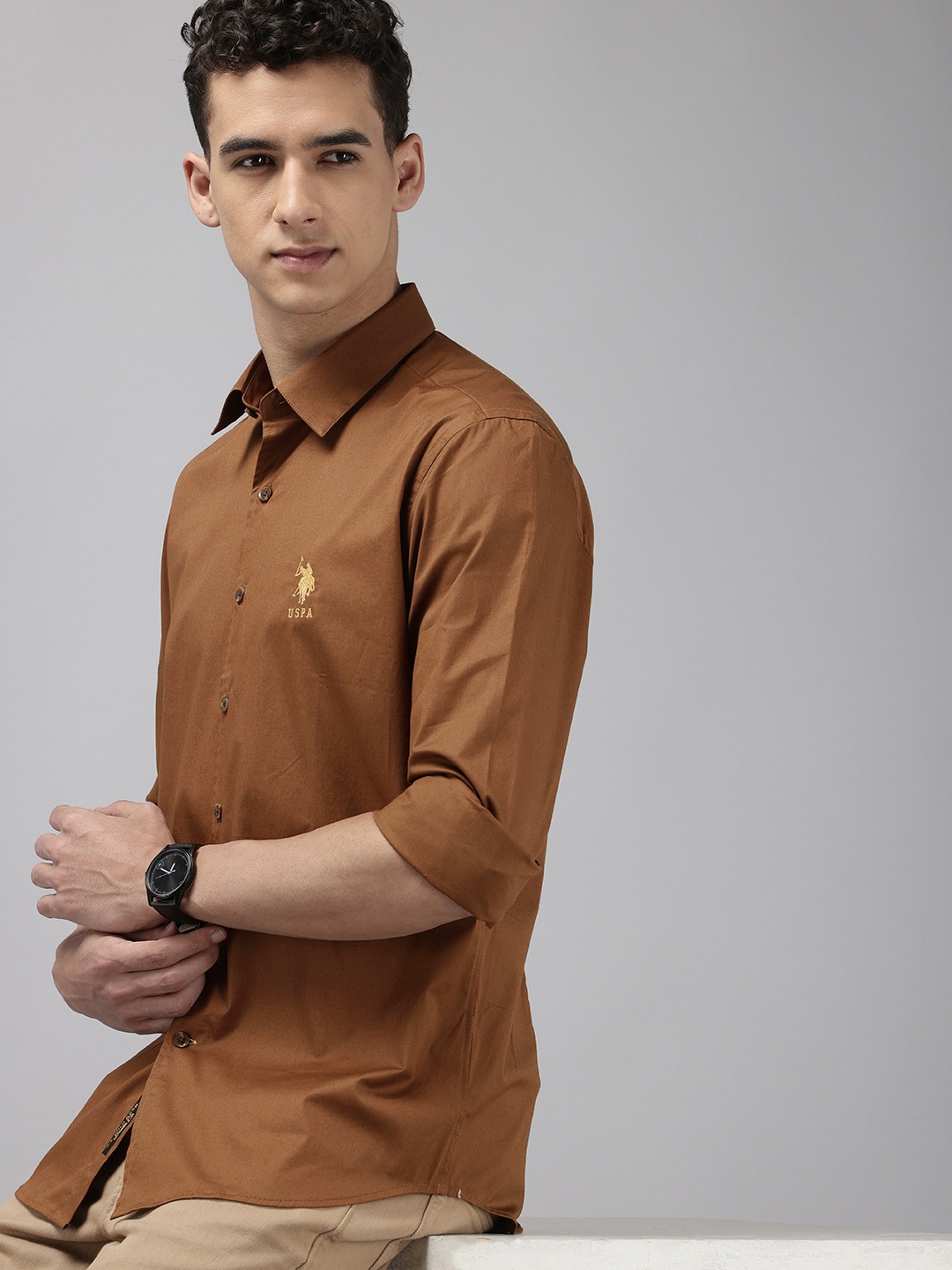 

U.S. Polo Assn. Denim Co. Slim Fit Casual Shirt, Brown
