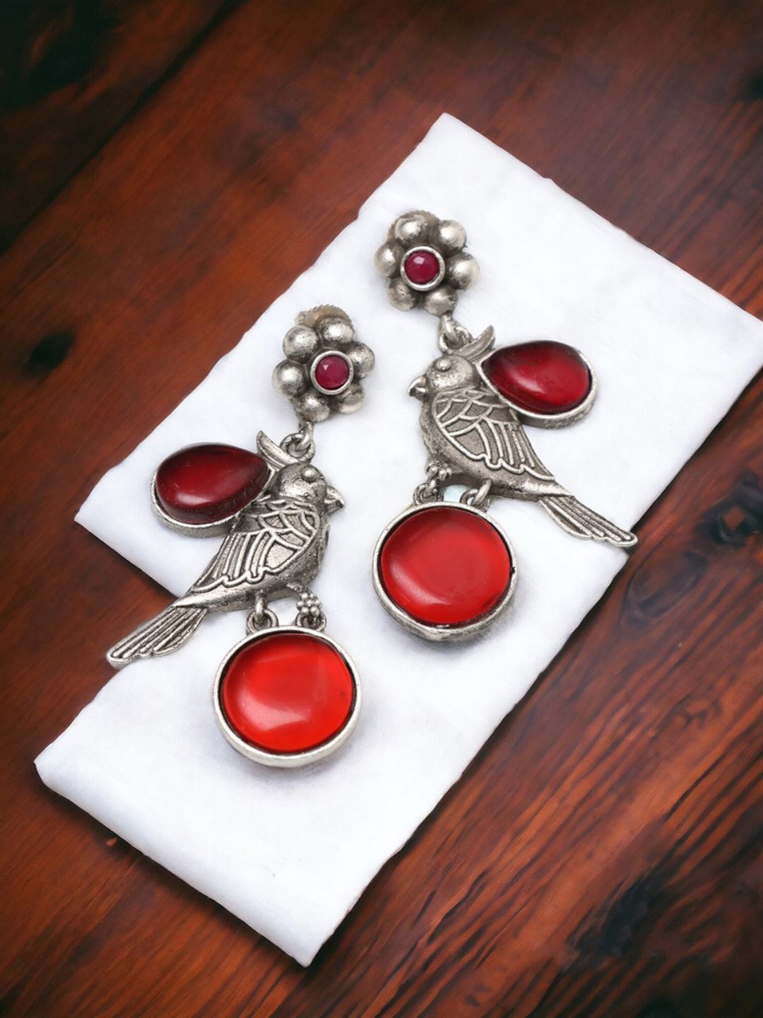 

Ozanoo Silver-Plated Classic Crystals Drop Earrings