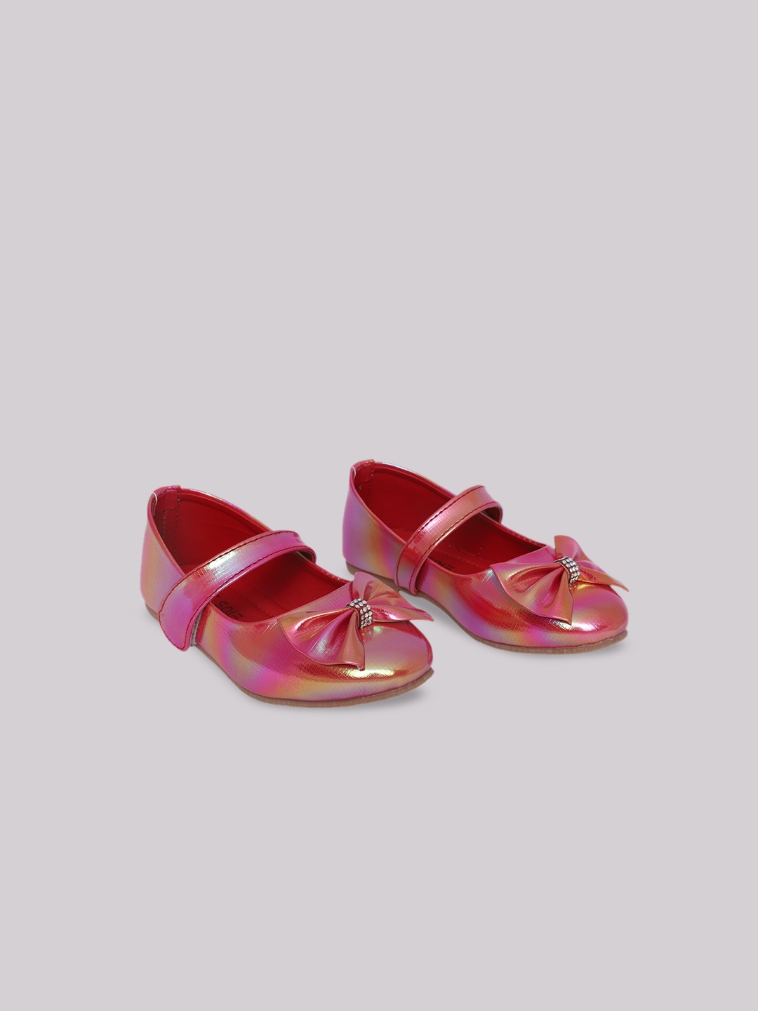 

Minesole Girls Bows Detail Round Toe Ballerinas, Rust