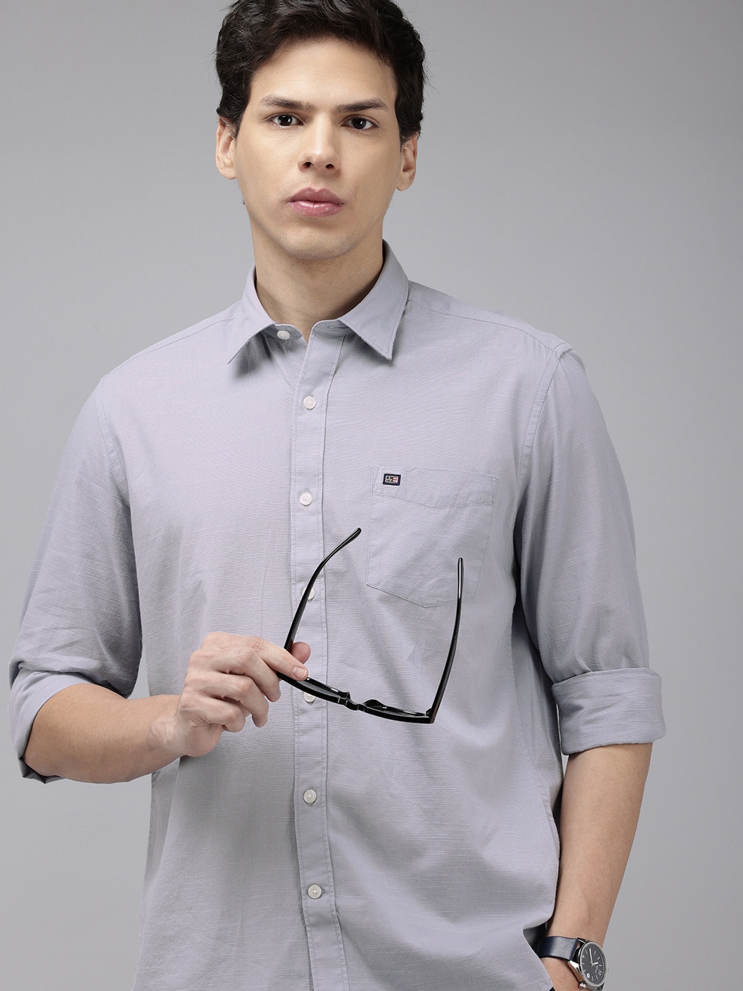 

Arrow Sport Slim Fit Pure Cotton Casual Shirt, Grey