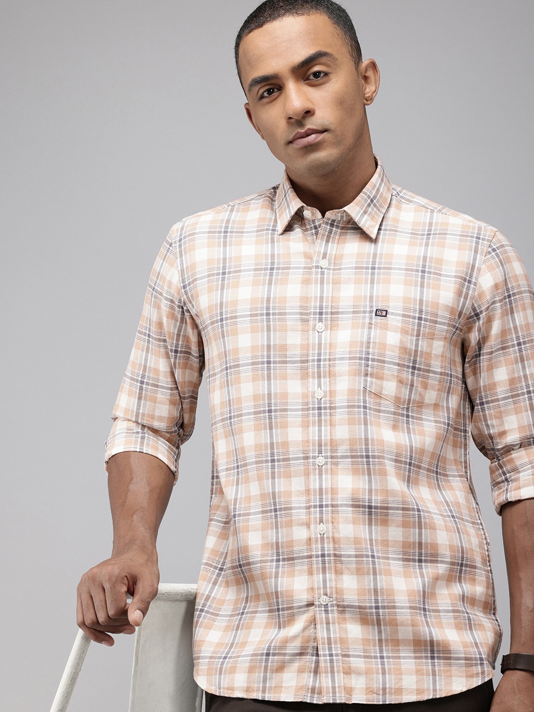 

Arrow Sport Checked Slim Fit Opaque Pure Cotton Casual Shirt, Multi