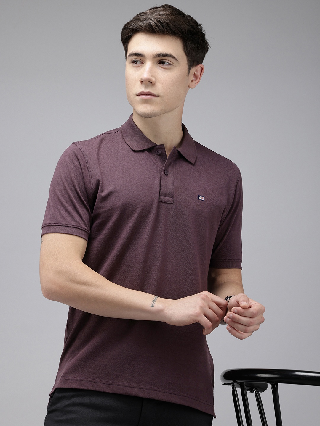 

Arrow Sport Polo Collar T-shirt, Purple