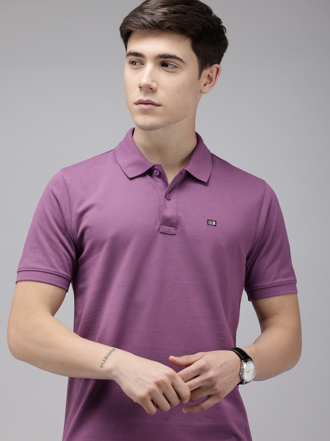 

Arrow Sport Polo Collar T-shirt, Purple