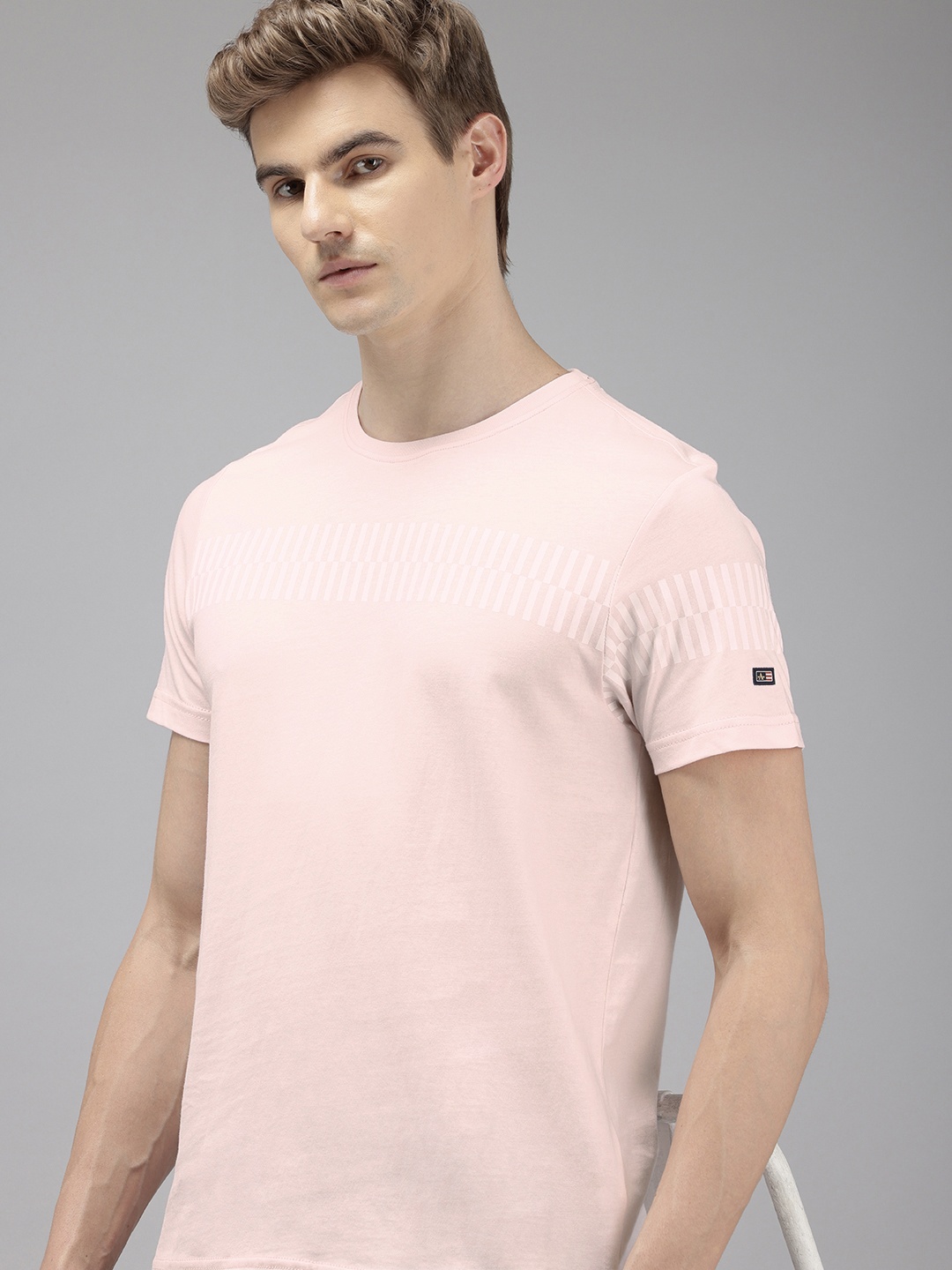 

Arrow Sport Printed Pure Cotton T-shirt, Pink