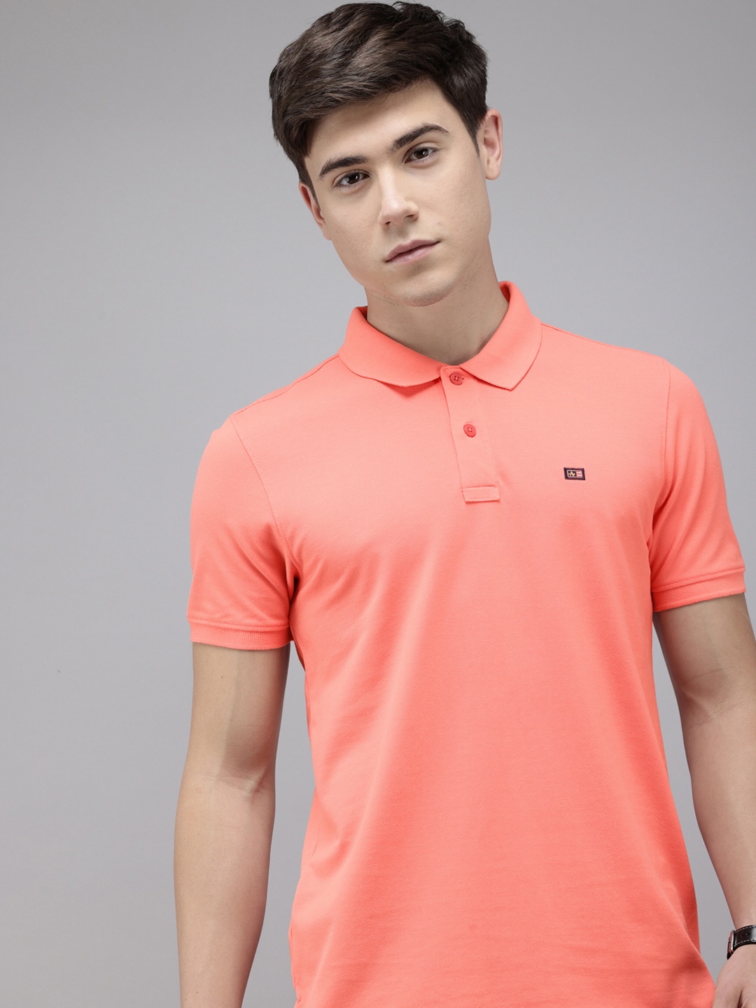 

Arrow Sport Polo Collar T-shirt, Peach