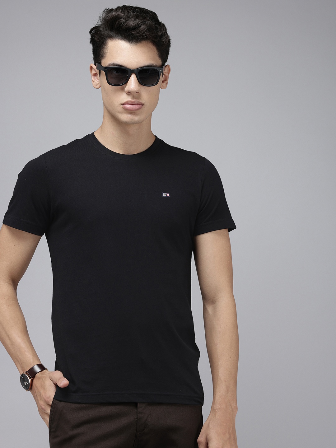 

Arrow Sport Round Neck Pure Cotton T-shirt, Black