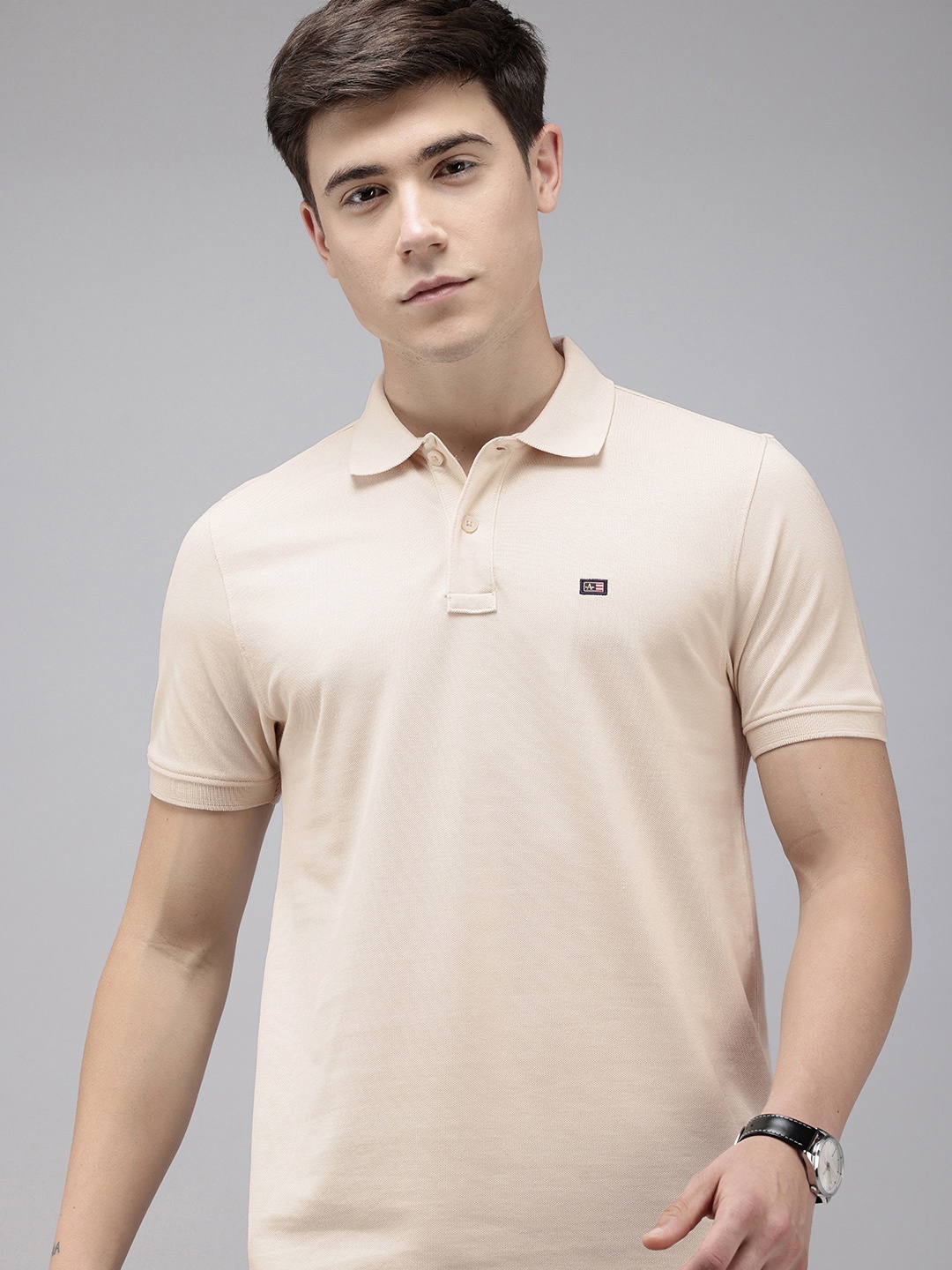 

Arrow Sport Polo Collar T-shirt, Beige