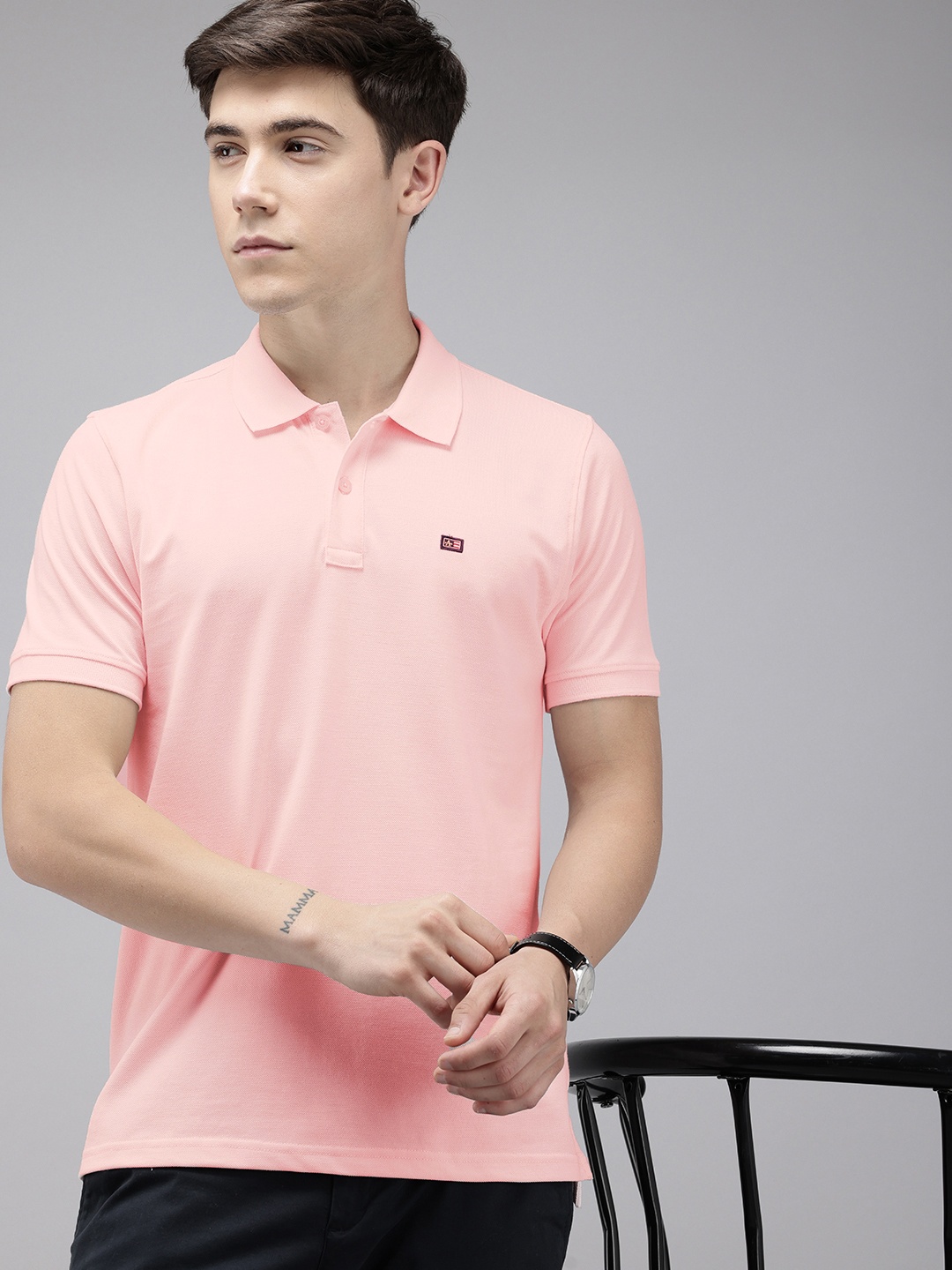

Arrow Sport Polo Collar T-shirt, Pink