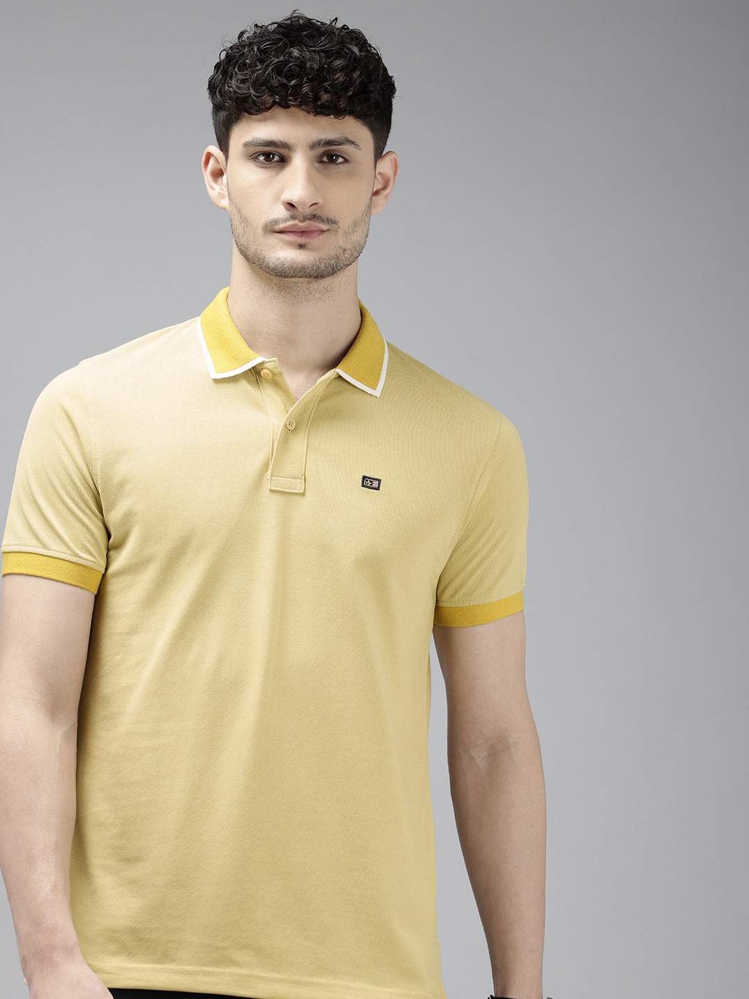 

Arrow Sport Polo Collar T-shirt, Mustard