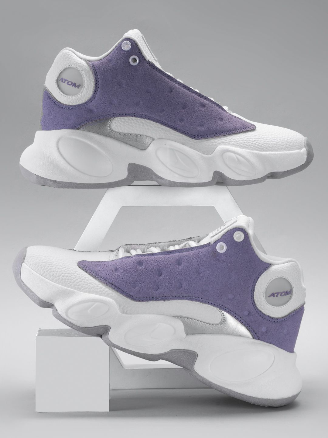 

Atom Men Round Toe Sneakers, Lavender