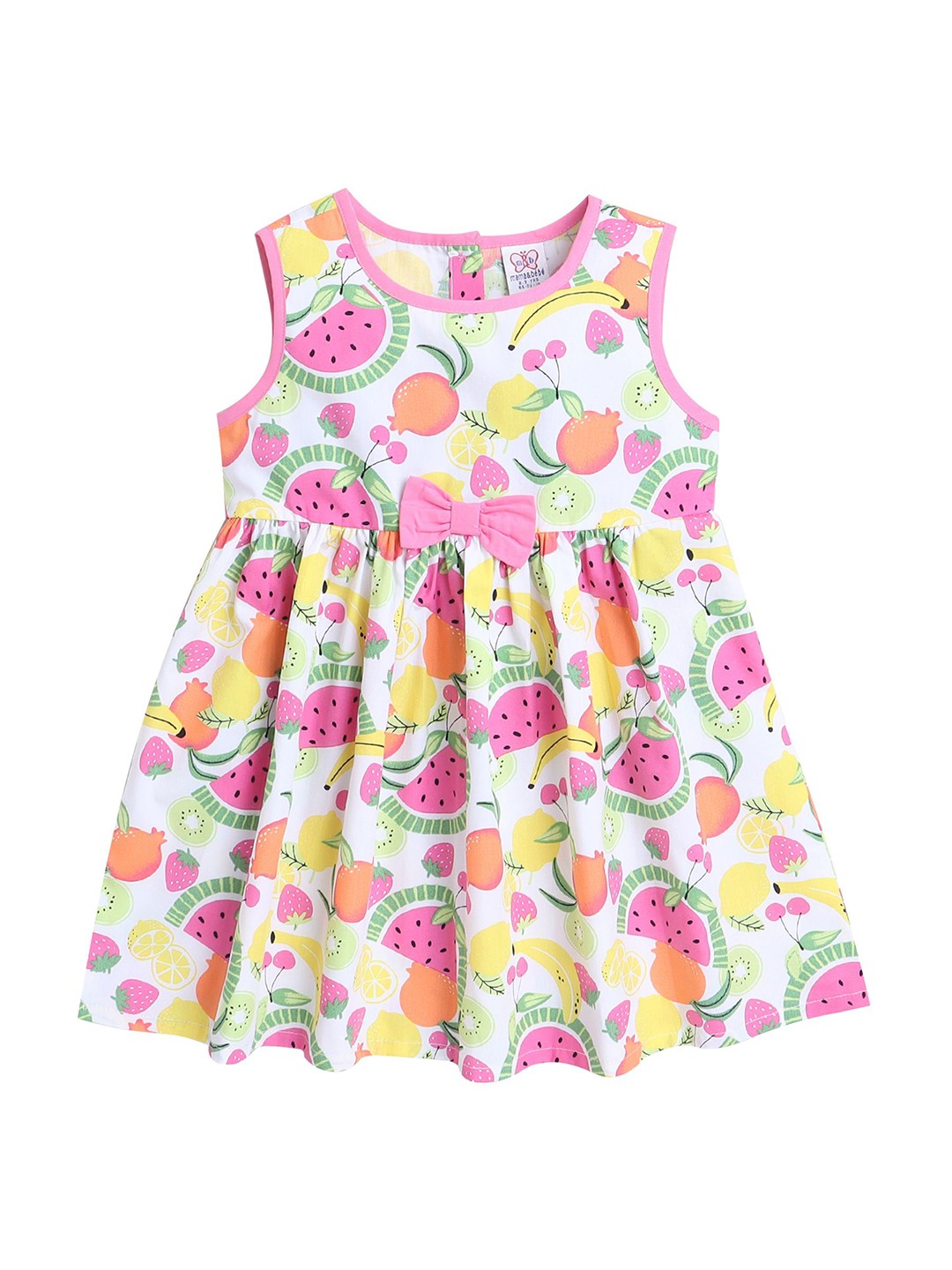 

mama & bebe Girls Conversational Print A-Line Dress, White