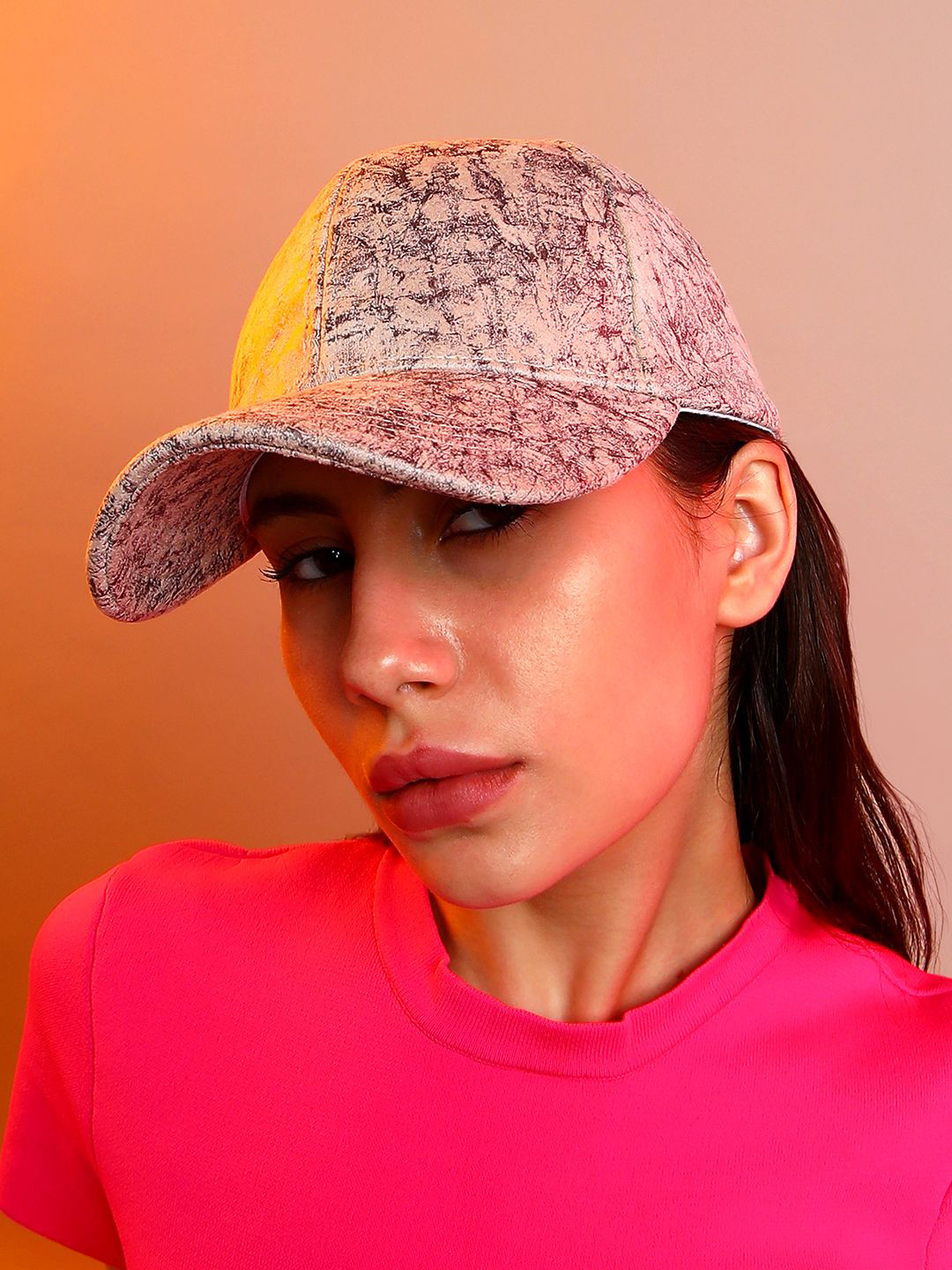 

HAUTE SAUCE by Campus Sutra Women Textured Baseball Cap, Off white