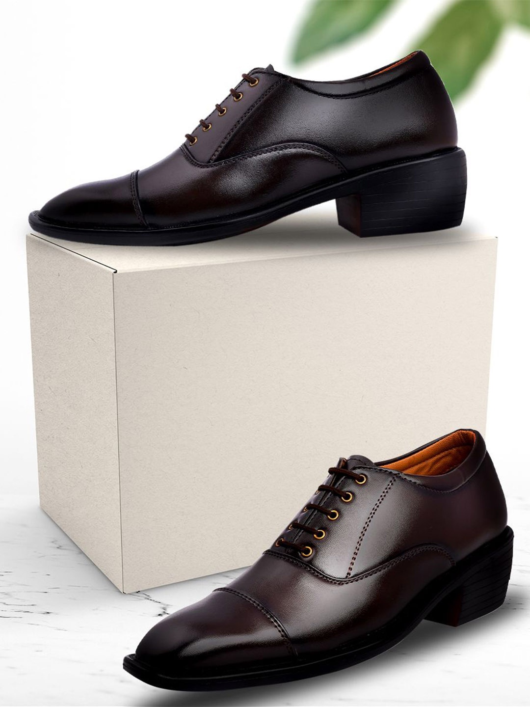 

Bxxy Men Round Toe Formal Oxfords, Brown