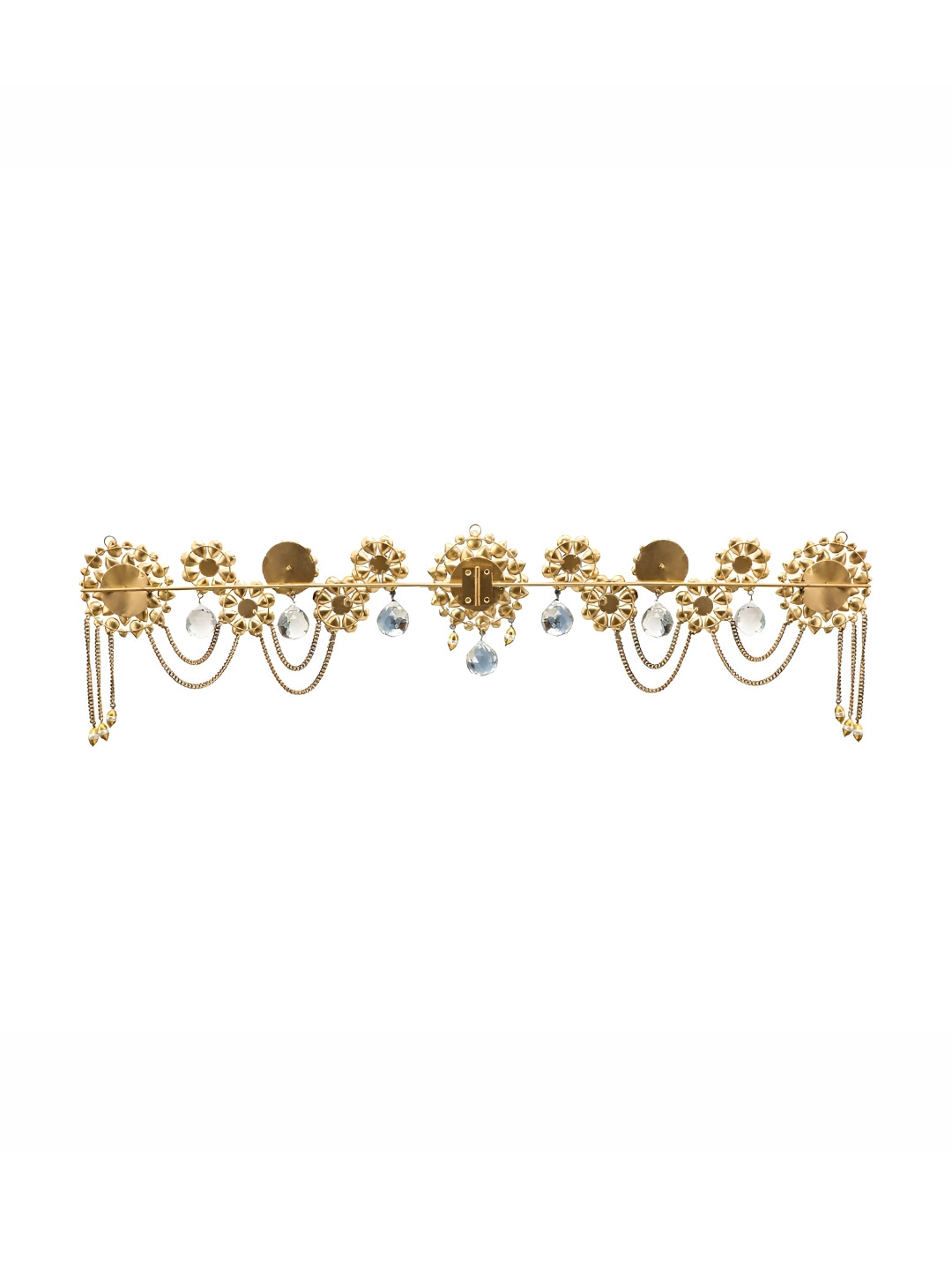 

THE HOME CO. White & Green Textured Hanging Toran Festive Decor