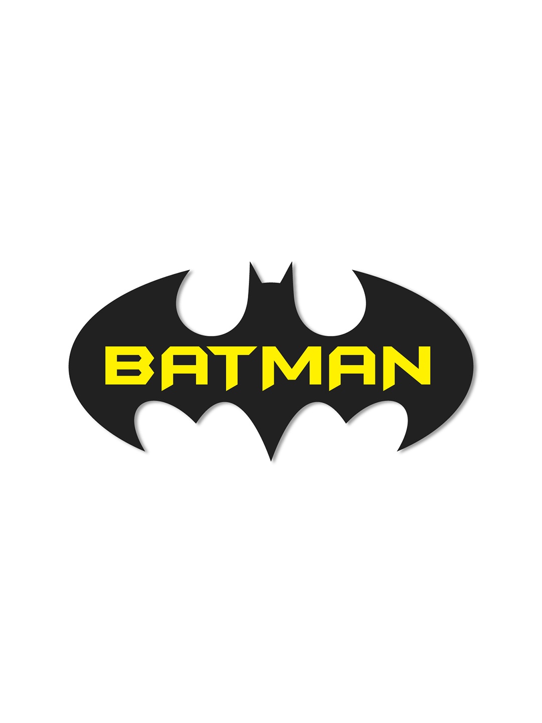 

Bhai Please Black & Yellow Batman Logo Wooden Fridge Decorative Magnets