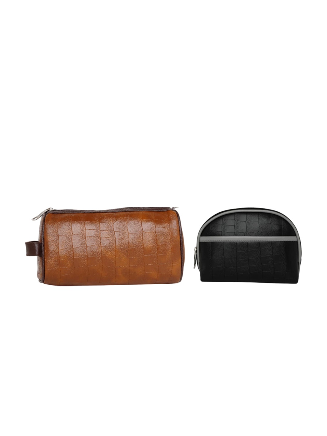 

MBOSS Set of 2 Textured Pouch Travel Accessory, Brown