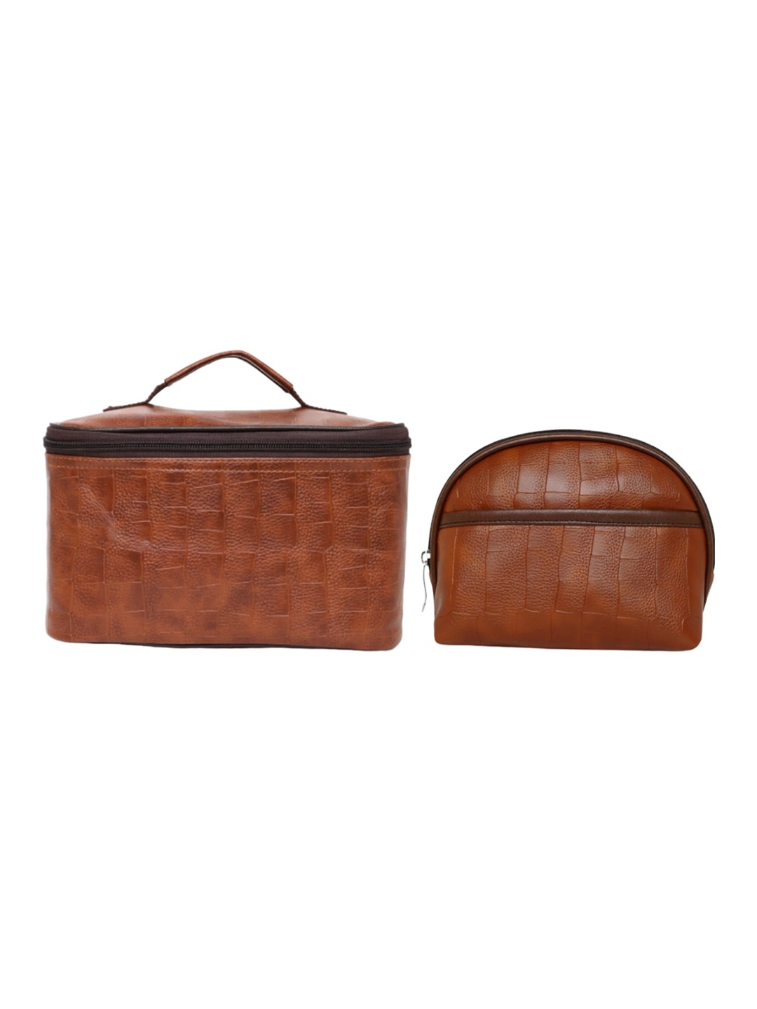 

MBOSS Set of 2 Textured Pouch Travel Accessory, Brown