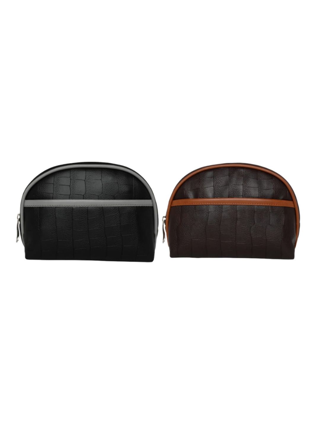 

MBOSS Set of 2 Textured Pouch Travel Accessory, Black