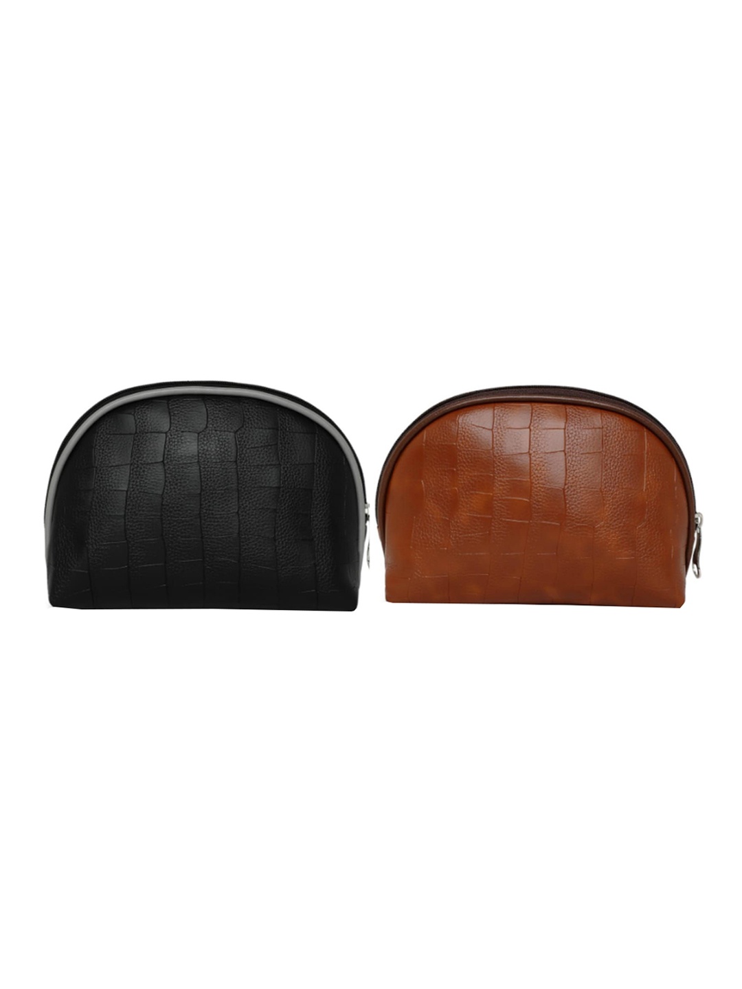 

MBOSS Set of 2 Textured Pouch Travel Accessory, Black