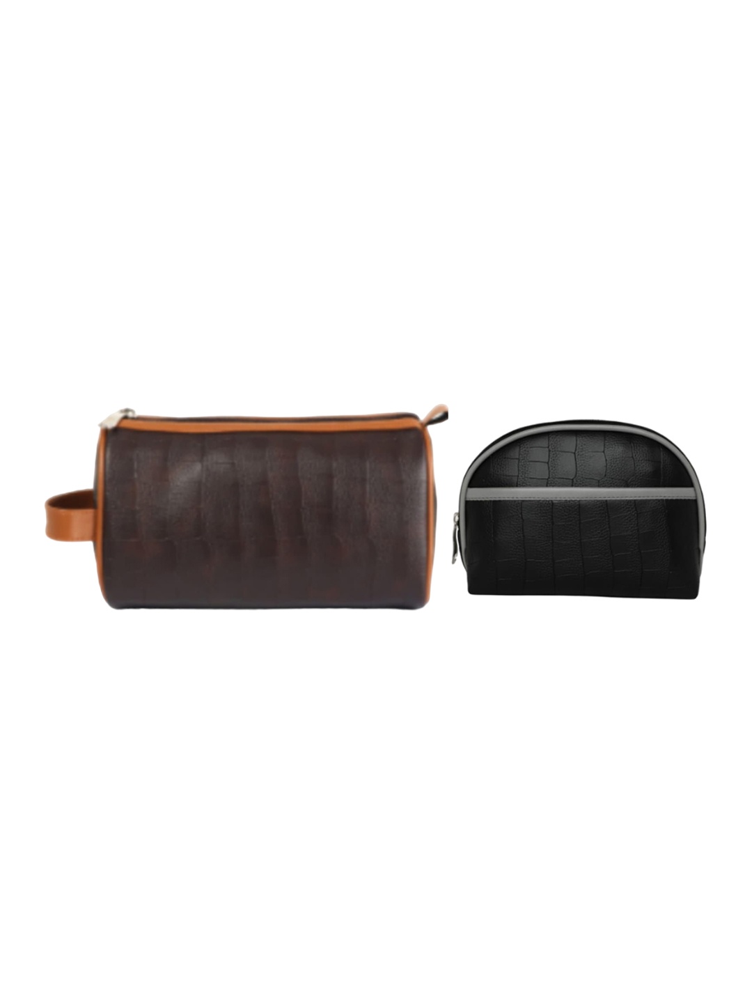 

MBOSS Set of 2 Textured Pouch Travel Accessory, Brown