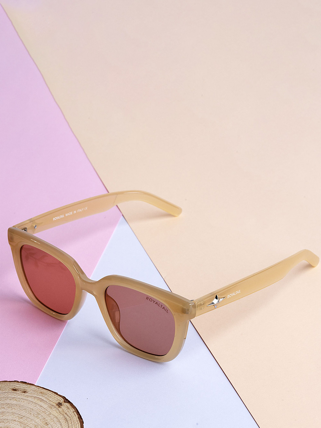 

ROYALTAIL Unisex Square Sunglasses with UV Protected Lens RT-SUNG-082, Pink