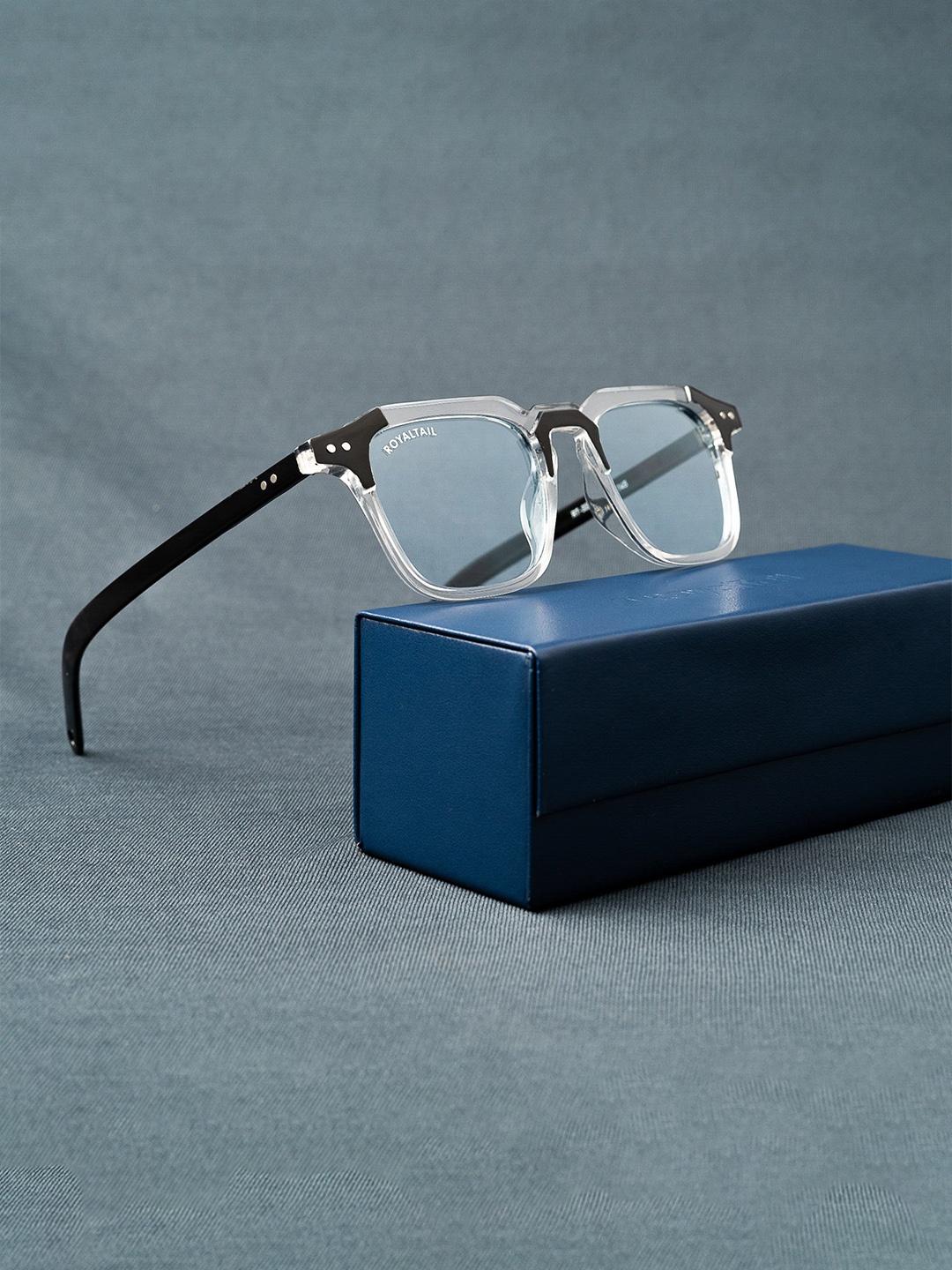 

ROYALTAIL Unisex Square Sunglasses with UV Protected Lens RT-SUNG-098, Blue