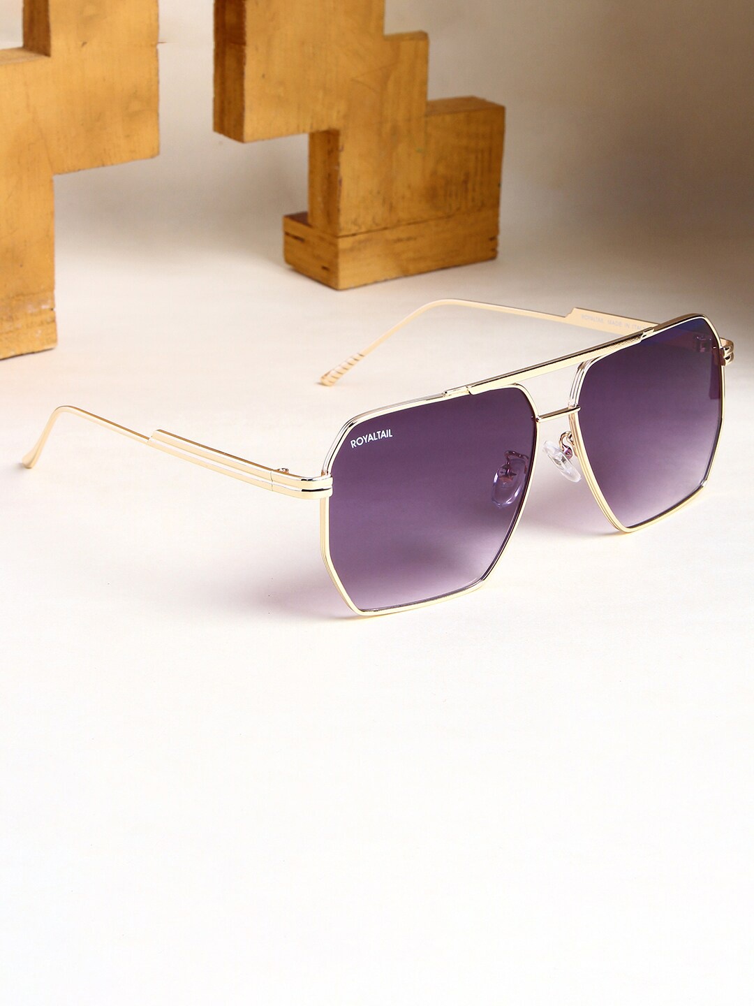

ROYALTAIL Unisex Square Sunglasses with UV Protected Lens RT-SUNG-058, Purple