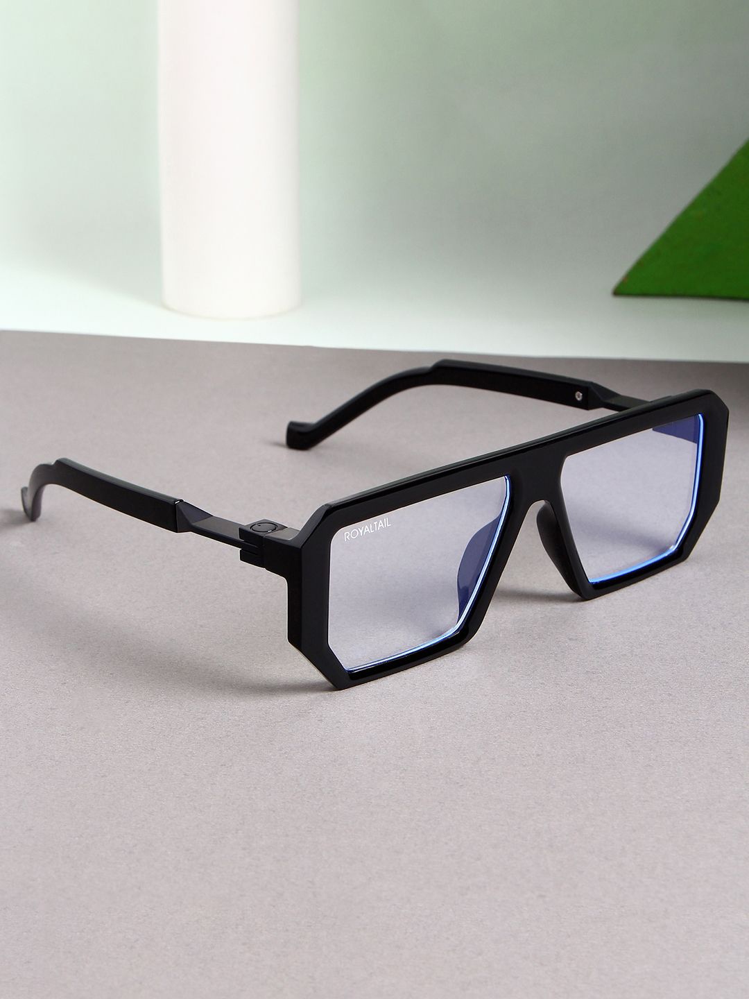 

ROYALTAIL Unisex Square Sunglasses with UV Protected Lens RT-SUNG-073, Black