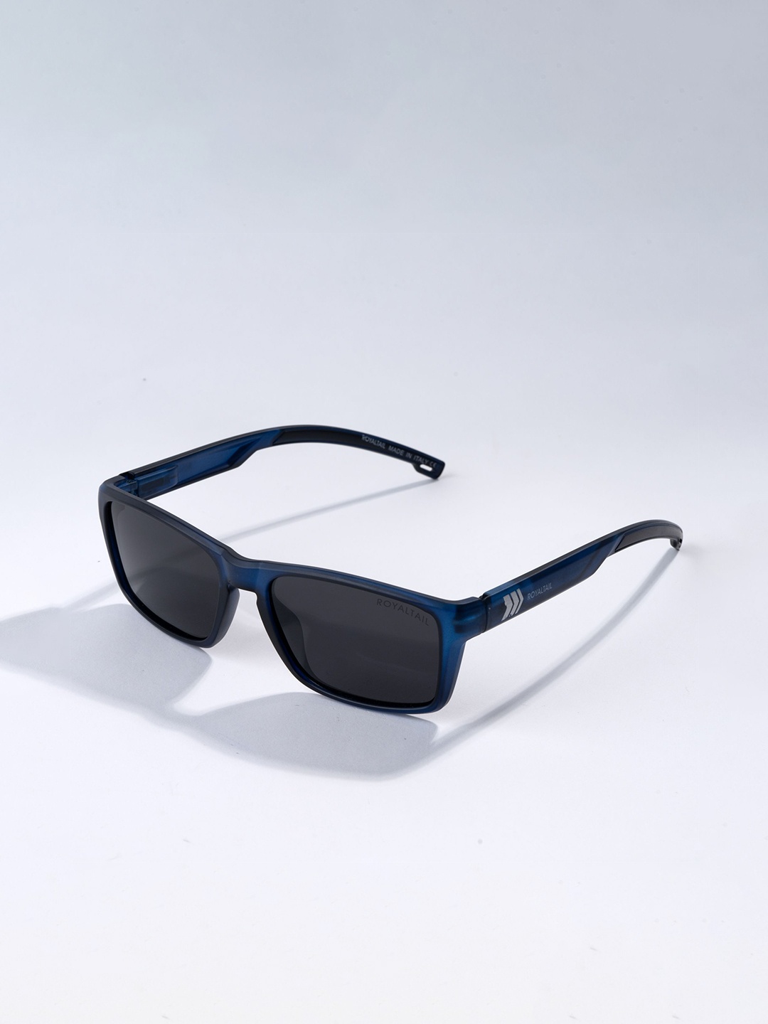 

ROYALTAIL Unisex Rectangle Sunglasses with UV Protected Lens RT-SUNG-081, Black