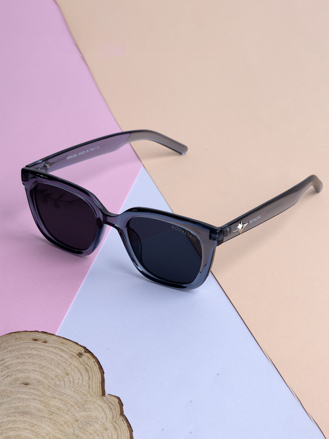 

ROYALTAIL Unisex Square Sunglasses with UV Protected Lens RT-SUNG-084, Black