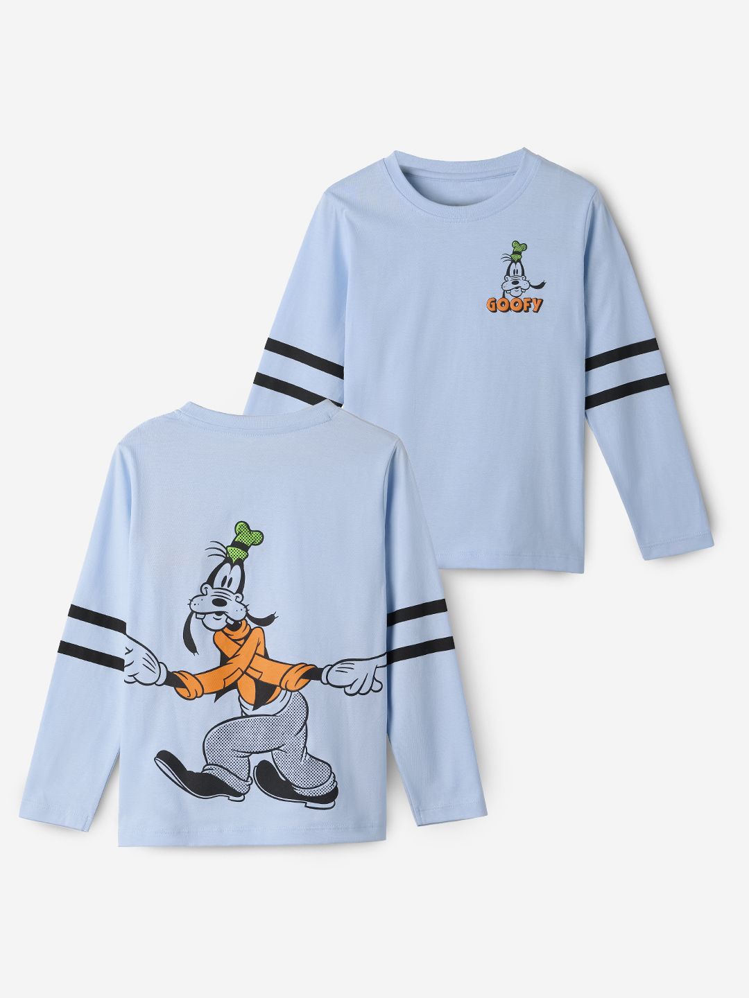 

The Souled Store Boys Goofy Graphic Printed Round Neck Cotton T-shirt, Blue