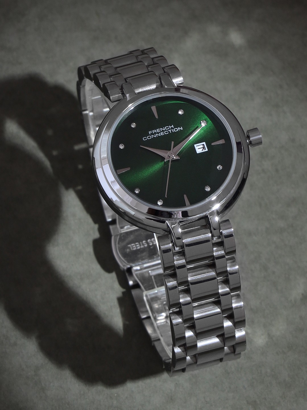 

French Connection Women Dial & Stainless Steel Bracelet Style Straps Watch FCN070NSM, Green