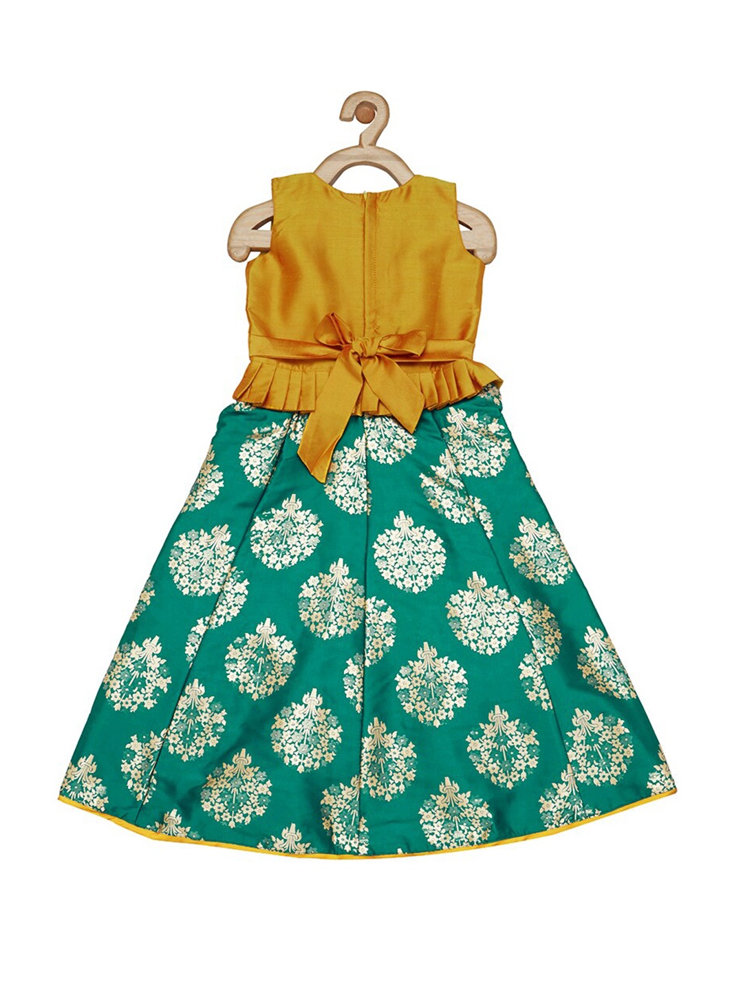 

BETTY Girls Floral Print Maxi Ethnic Dress, Green