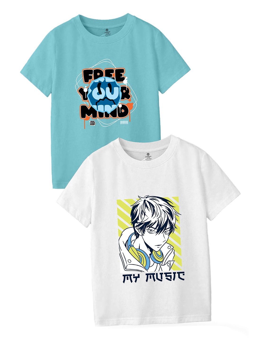 

CODEZ Boys 2 Printed T-shirt, Multi