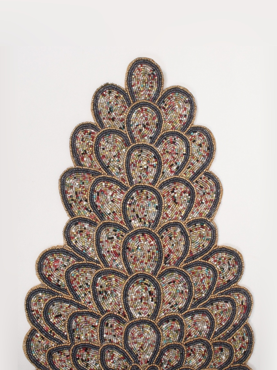 

Exotic India Grey Glass Beaded Floral Table Placemats