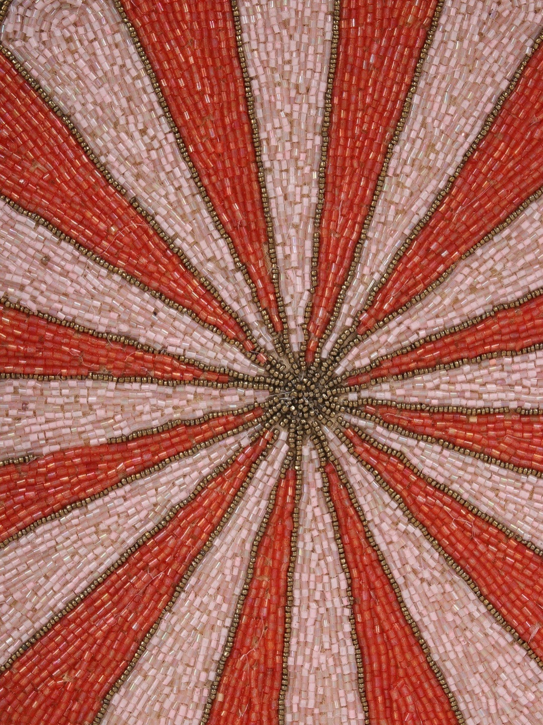 

Exotic India Set of 2 Red and Pink Beads Round Tablemats